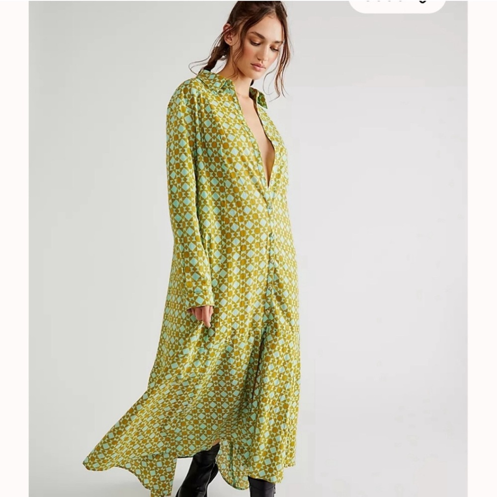 *NEW* Free People Daisy Dress Size Small (S) in Olive Combo